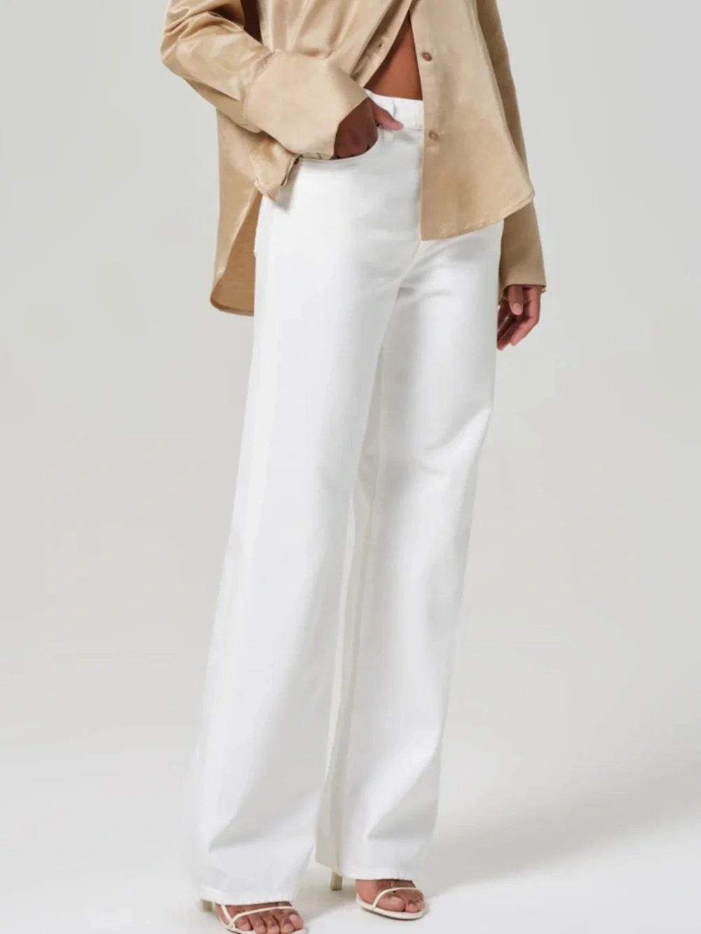 Annina High Rise Wide Leg ~ Soft White